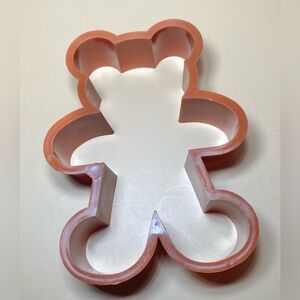 Hallmark Plastic Open Cookie Cutter Gingerbread Brown Teddy Bear Christmas